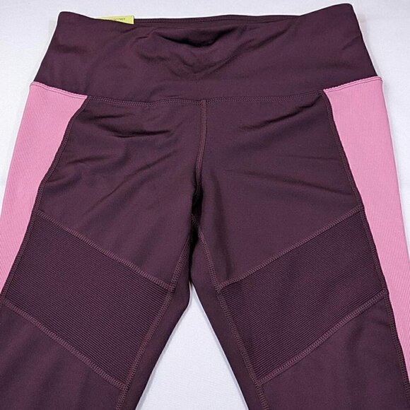 Tangerine NEW Port Rose Ribbed Leggings Athleisure Workout Size Medium - Picture 2 of 12